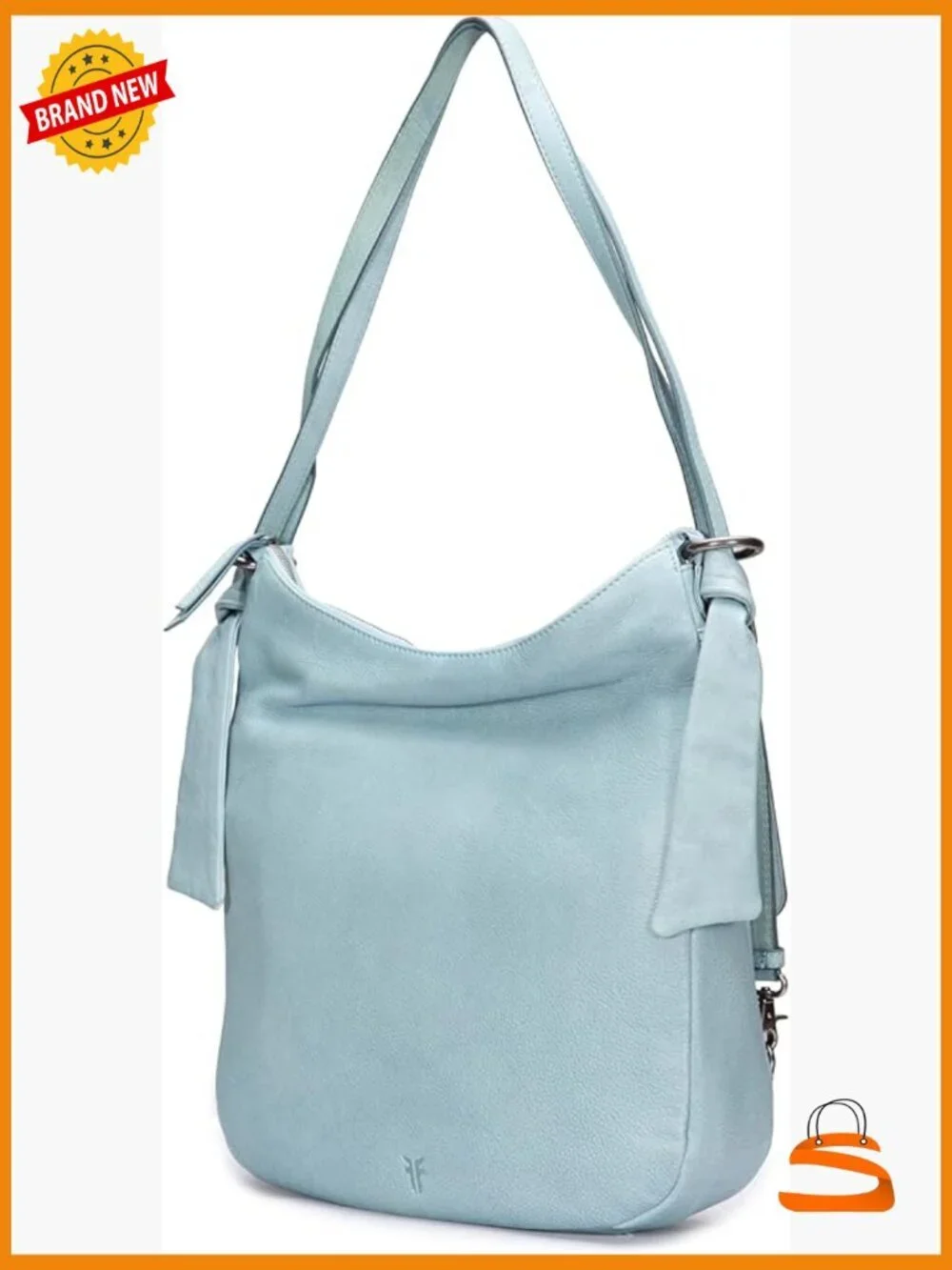 Genuine Leather Backpack Hobo, Adjustable Straps, 12